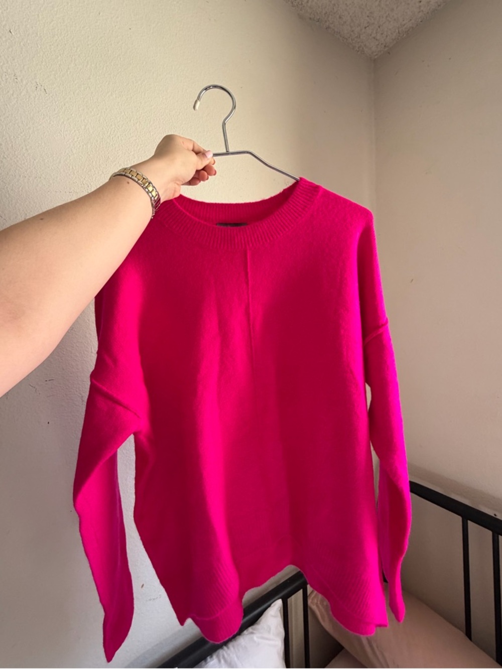 Vince Camuto Hot Pink Crewneck Sweater